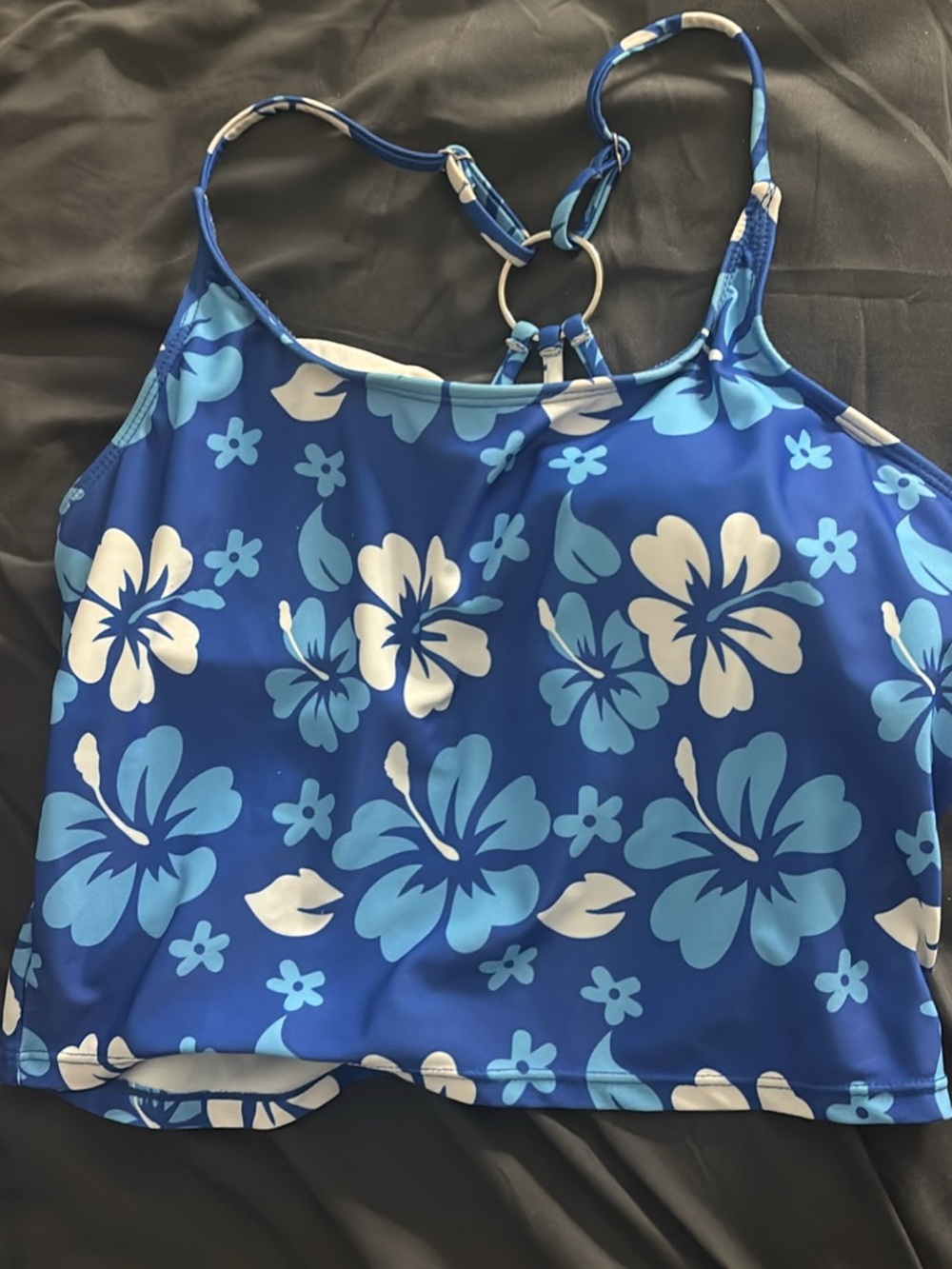 Blue Floral Tankini Swim Top - Women's Swim